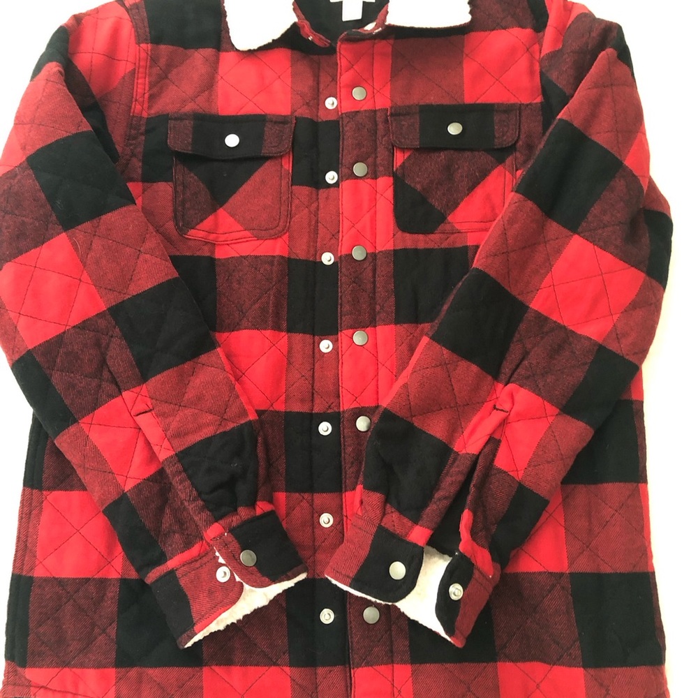 Cat & Jack Buffalo Plaid Quilted Shacket Coat - EUC